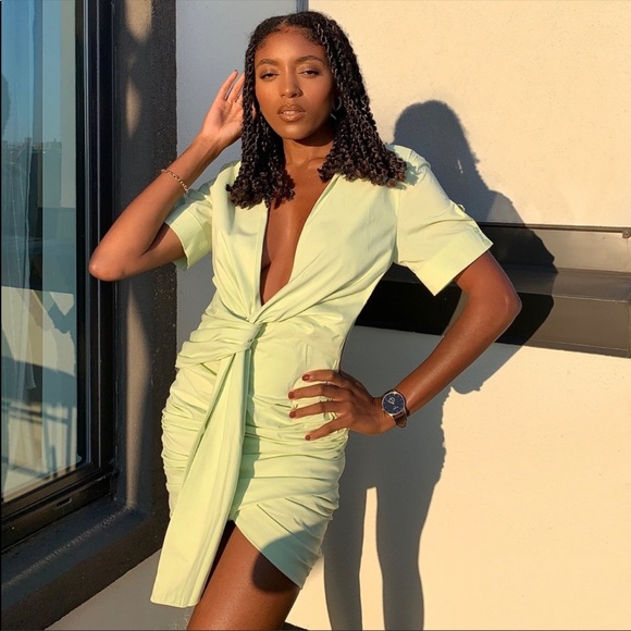 Zara mint green knot dress - Picture 8 of 13